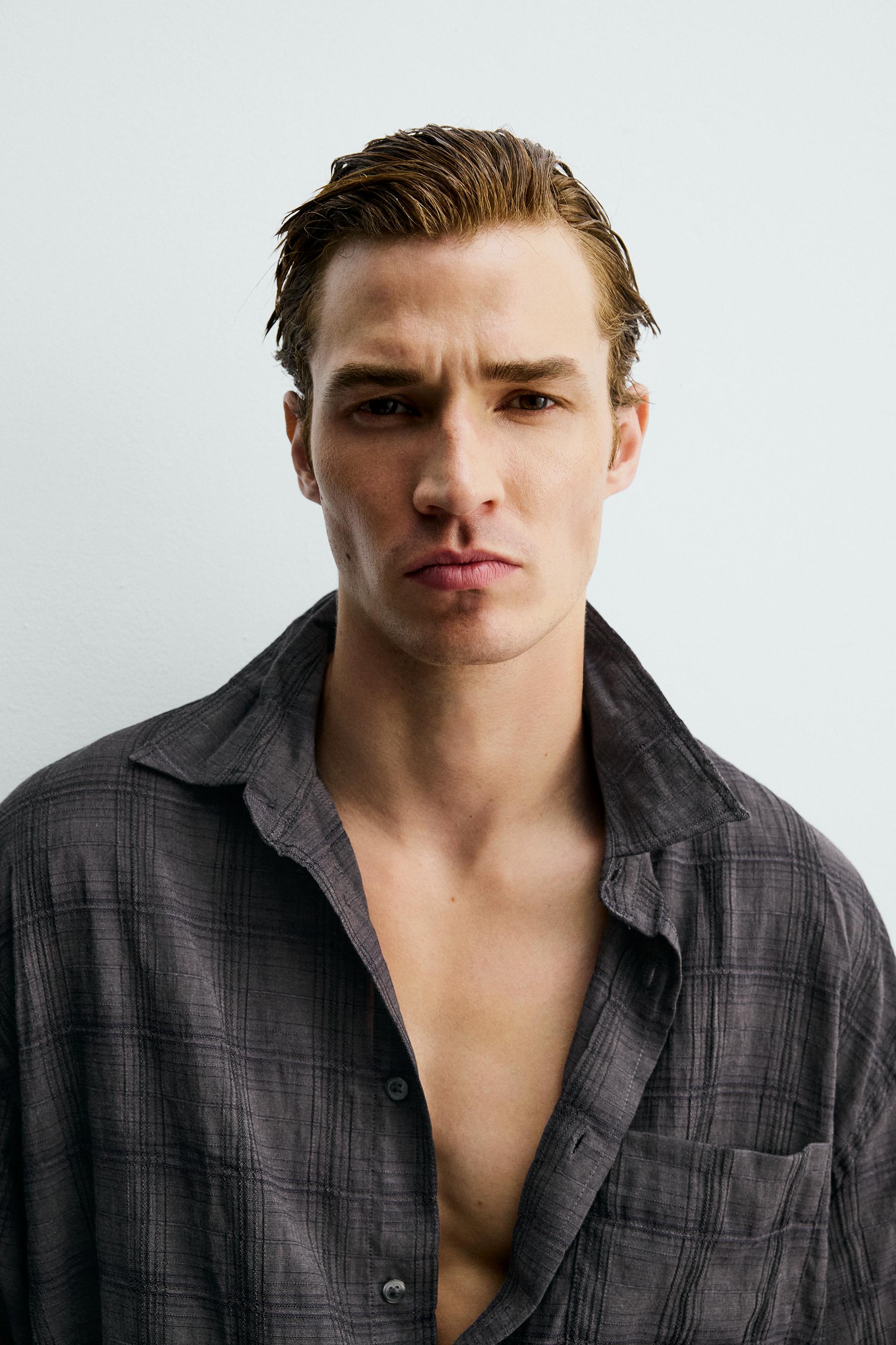 RELAXED FIT PLAID SHIRT